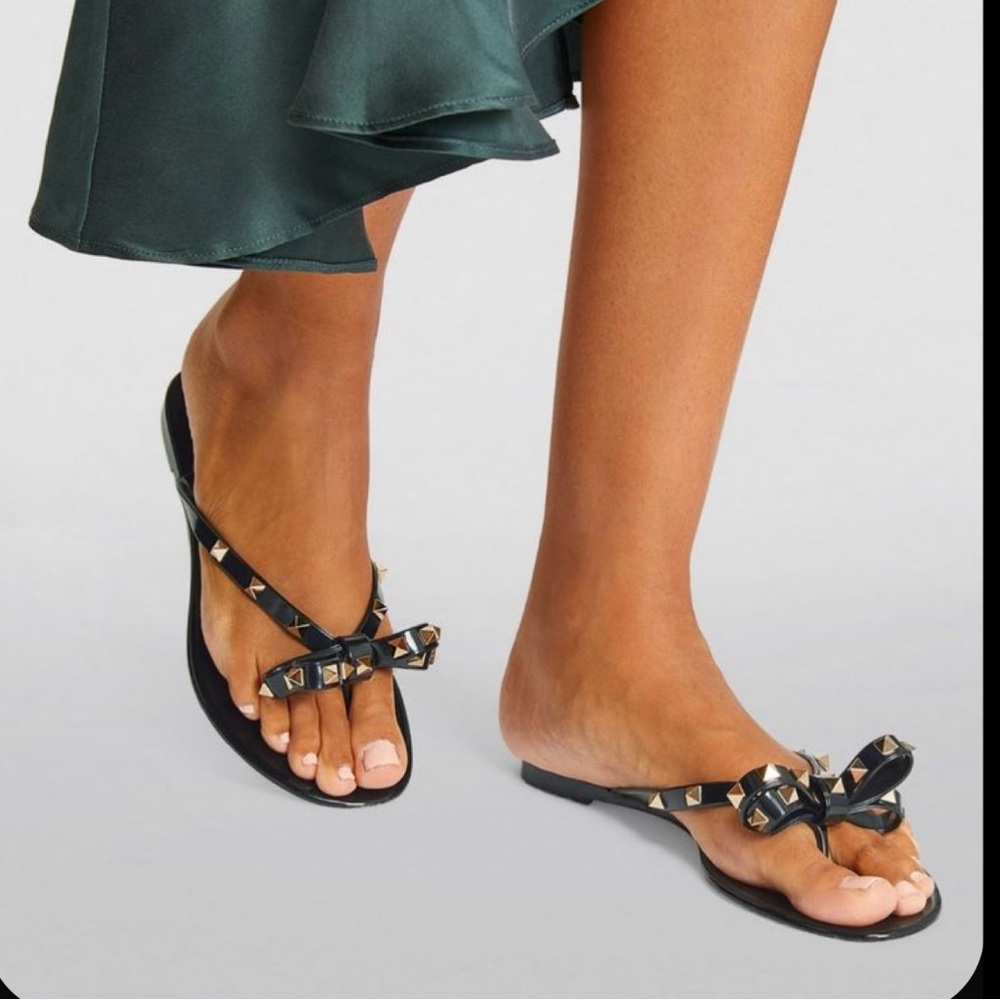 Valentino Rockstud Jelly Sandal